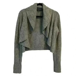 Pure Amici Cardigan Cashmere Y2K Open‎ Front Waterfall Basketweave Size Small